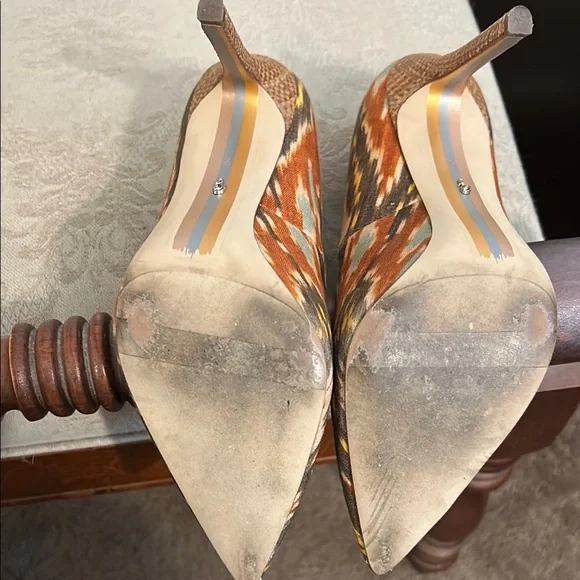 Sam Edelman Hazel Heels - Sunset Orange Multi - Picture 7 of 8